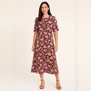 2/$30 LOFT Long Floral Dress Butterly Summer Colors (#328)